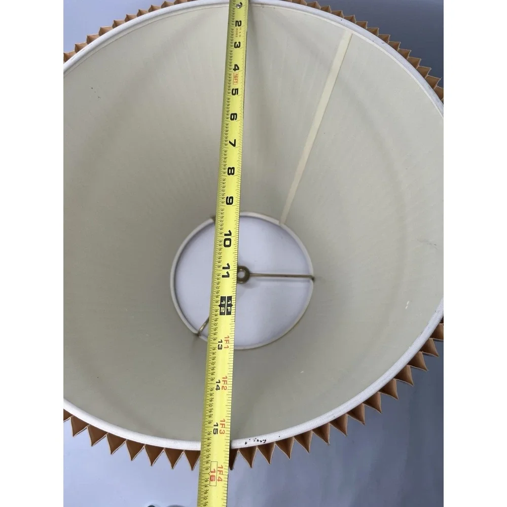 Vintage Pleated Large Lamp Shade Cottage Farmhouse Decor